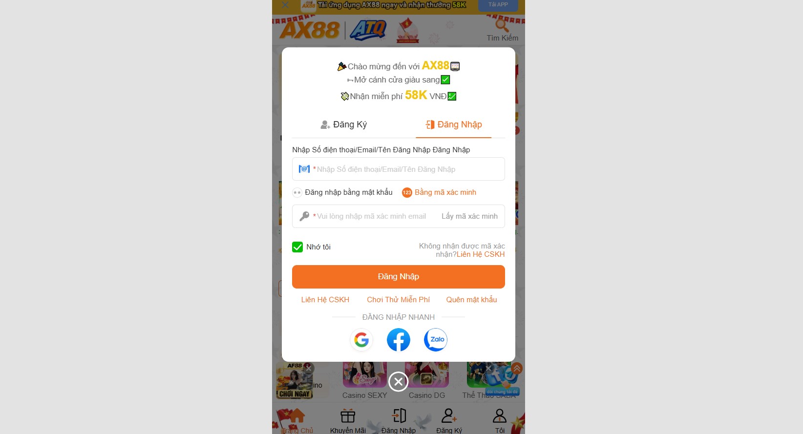 Lỗi thường gặp khi đăng nhập AX88 và cách xử lý